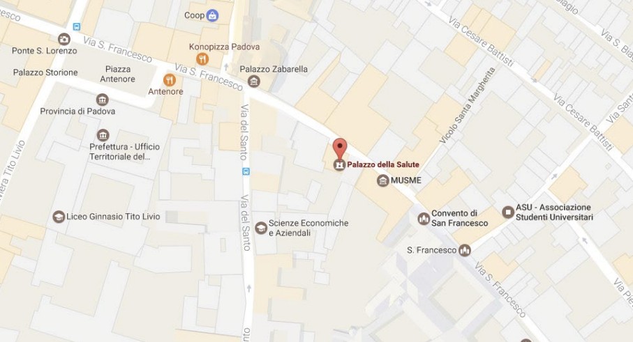 Map of Palazzo della Salute, Padova