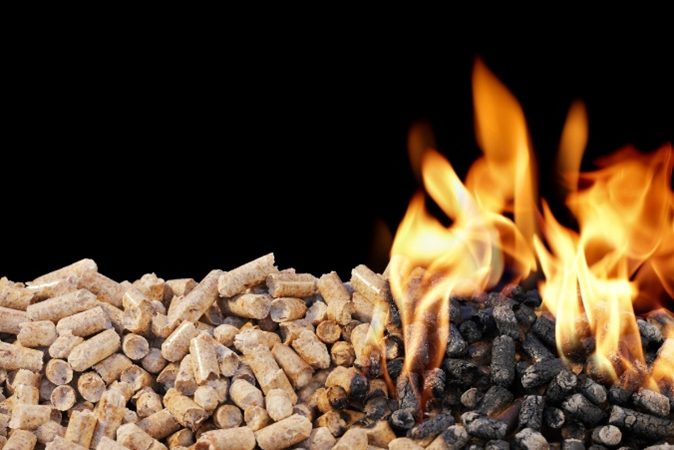 wood pellets combustion